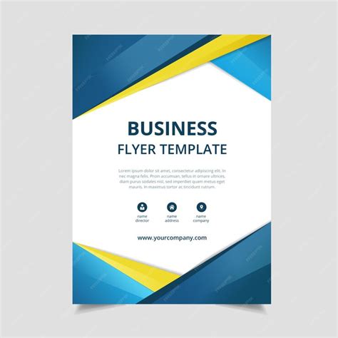 Free Vector Blue Business Flyer Template