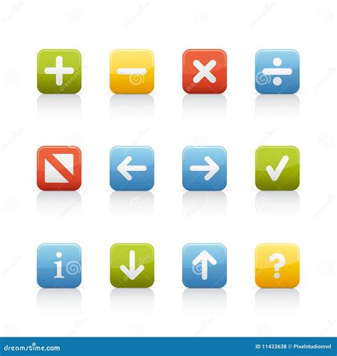 Icon Set Navigation Buttons Royalty Free Stock Photos Image 11433638