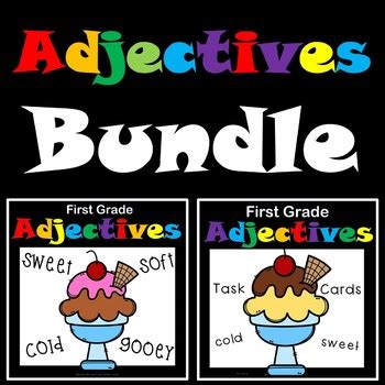 First grade or lower level second grade friendly verb or noun sort cut and paste activity. Nouns Verbs Adjectives MEGA Bundled First Grade! | TpT