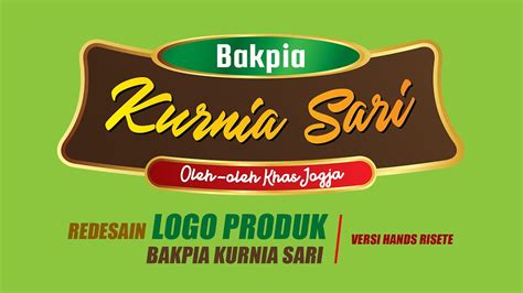 Cara Membuat Desain Logo Produk Makanan Bakpia Kurnia Sari Youtube