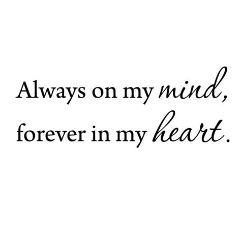 Winston Porter Dollins Always On My Mind Forever In My Heart Wall Decal