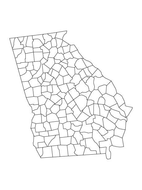 Georgia Vector Map Stock Photos Pictures And Royalty Free Images Istock