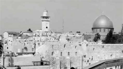 Western Wall And Dome Of The Rock In The Old City Of Jerusalem In Black