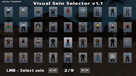 Gta San Andreas Visual Skin Selector V11 Mod