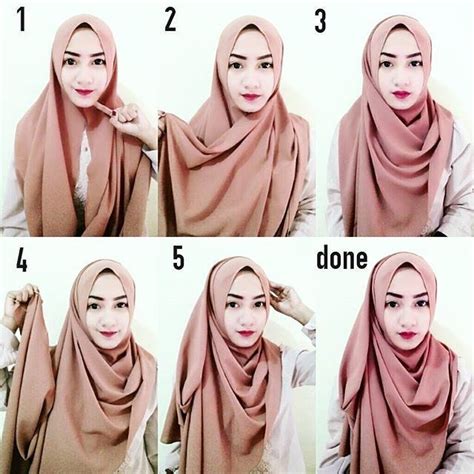 Tutorial Hijab Segi Empat Tutorial Hijab Segi Empat Dengan Gambar