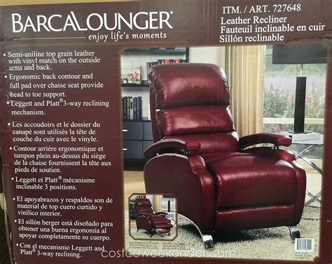 Barcalounger Leather Recliner Chair Costco Weekender