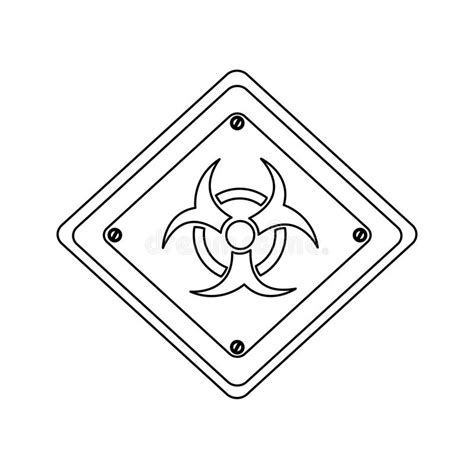 Silhouette Biohazard Icon Outline Biological Hazard Logo Black
