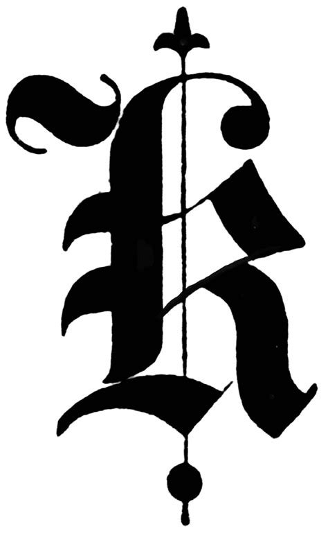 K Old English Title Text Clipart Etc Old English English Abc K Logos