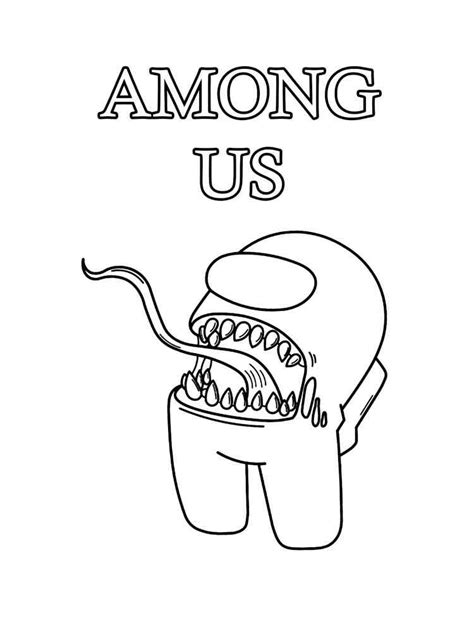 Among Us Coloring Page Coloring Pages