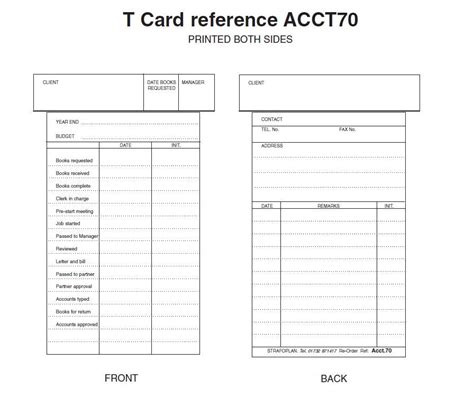 Accountants T Card T Cards Direct