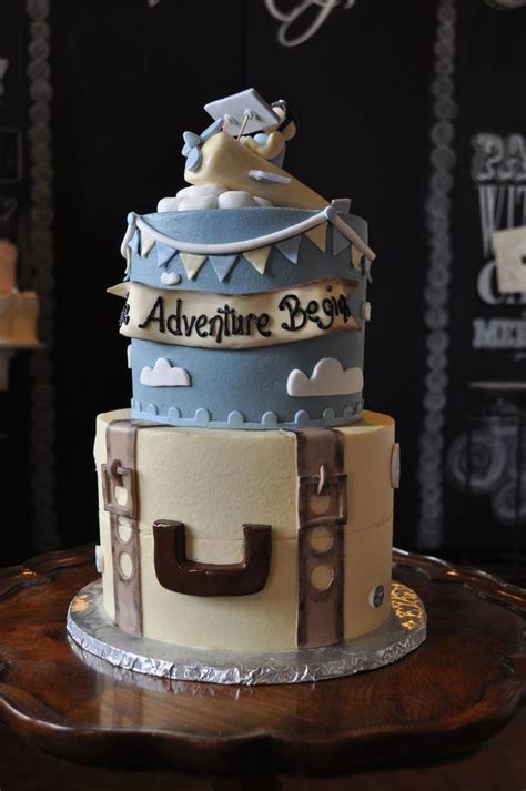 The Adventure Begins Travel Themed Baby Shower Cake Cake Sugar Bee