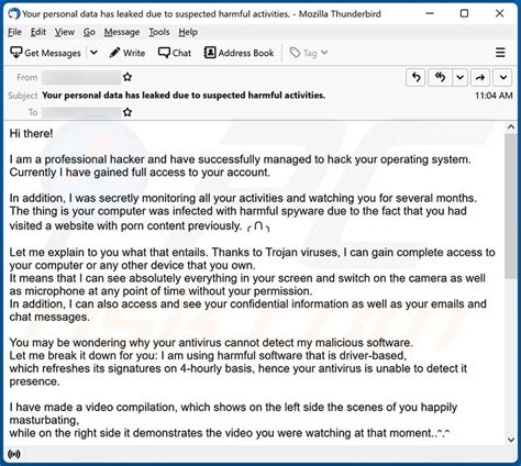 Hacker Who Has Access To Your Operating System Email Scam Removal And