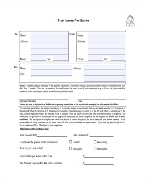 Free 6 Verification Accounting Forms In Pdf Ms Word