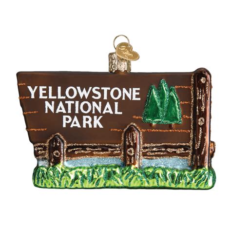 Yellowstone National Park Glass Ornament Winterwood Gift Christmas
