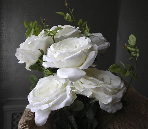 Silk White Rose By London Garden Trading