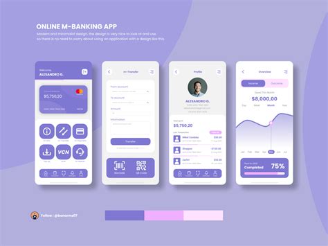 User Interface Mobile Banking App By Bonar Muhzachri On Dribbble