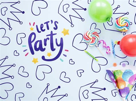 Download Colorful happy birthday concept mock-up PSD file | Free ...