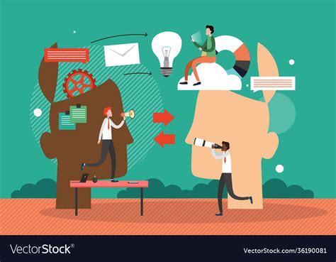 Exchange Ideas And Knowledge Concept Royalty Free Vector