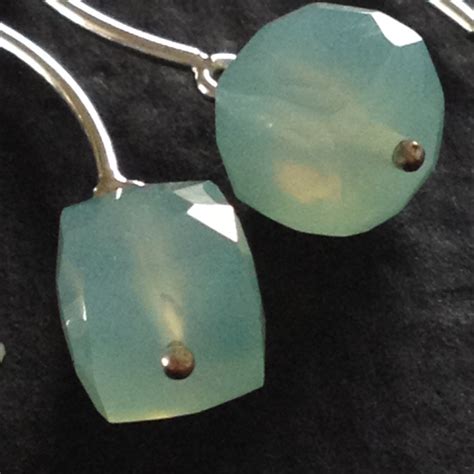 Aquamarine Sterling Silver Gemstone Drop Earrings Etsy