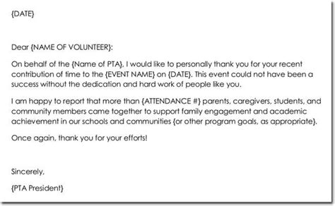 Parent Volunteer Letter Sample Pdf Template