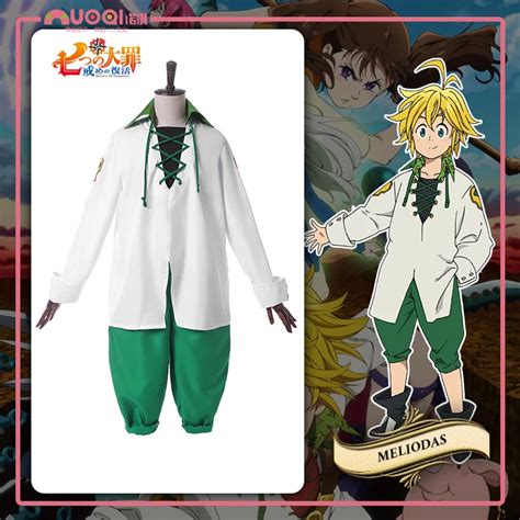Comic The Seven Deadly Sins Meliodas Cosplay Costume Outfit Full Set