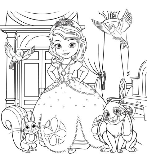 Select from 35929 printable coloring pages of cartoons, animals, nature, bible and many more. Sofia the First coloring pages for girls to print for free