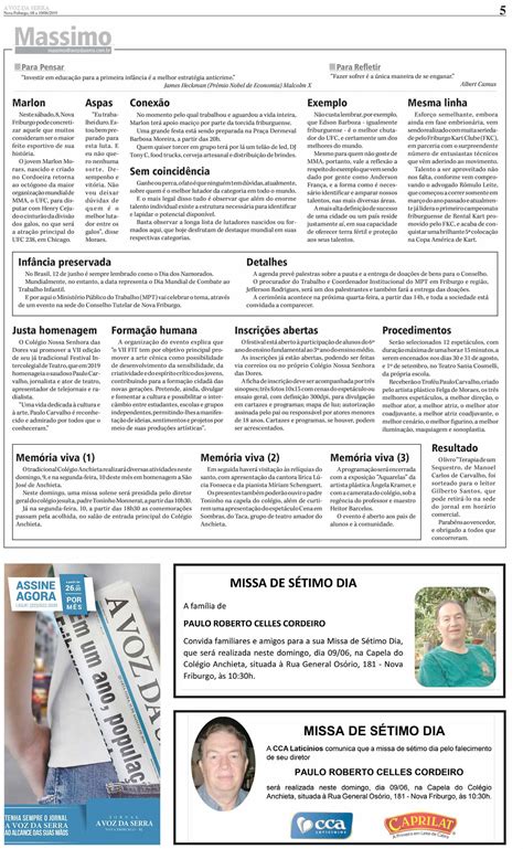 Edição De 08 A 10 De Junho De 2019 Jornal A Voz Da Serra