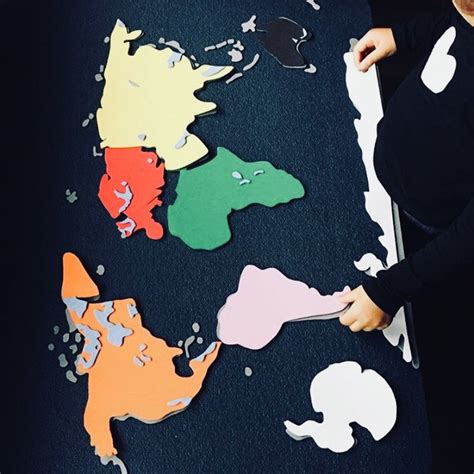 Montessori World Map World Map Continents Projects Diy Materials