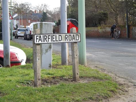 Fairfield Road Sign © Adrian Cable Cc By Sa20 Geograph Britain And