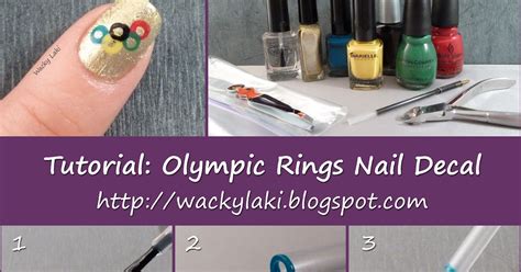 wacky laki tutorial tuesday olympic rings nail decal