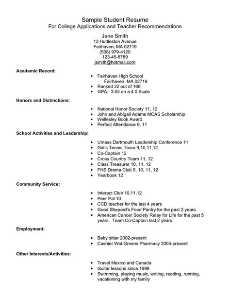 In no time, you're going to have a resume for students better than 9 out of 10 others. example resume for high school students for college applications Sample Student Resume - PDF by ...