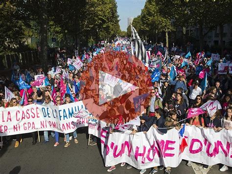 tens of thousands march in paris against same sex marriage video