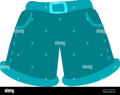 flat blue shorts illustration vector on white background stock vector image and art alamy