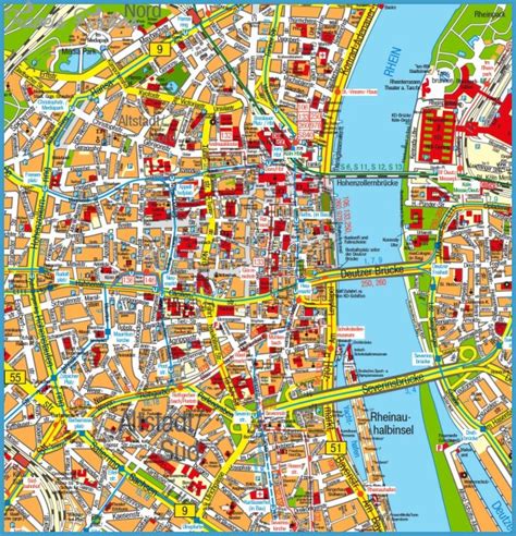 Map Of Cologne Travelsfinderscom