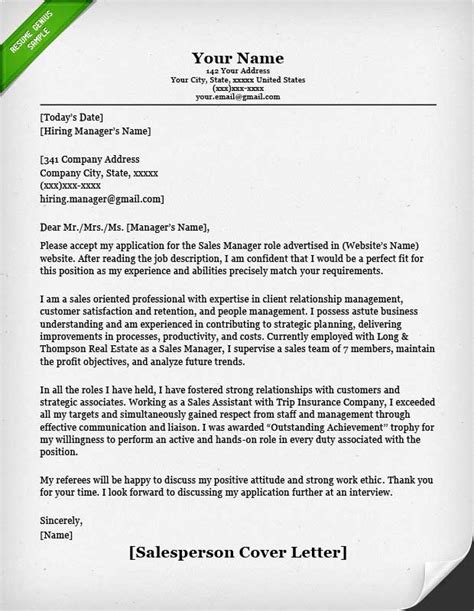 Cover Letter Examples In Sales And Marketing Sales Manager Cover