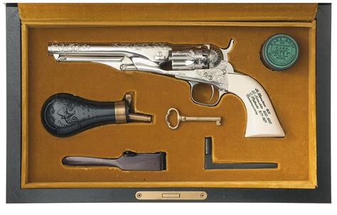Rare Cased Colt Factory Engraving Sampler Second Generation 1862 Police