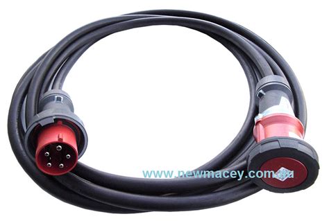30m 415v 3 Phase 5 Pole 32a Extension Lead 6mm Cable Ip67 Rated