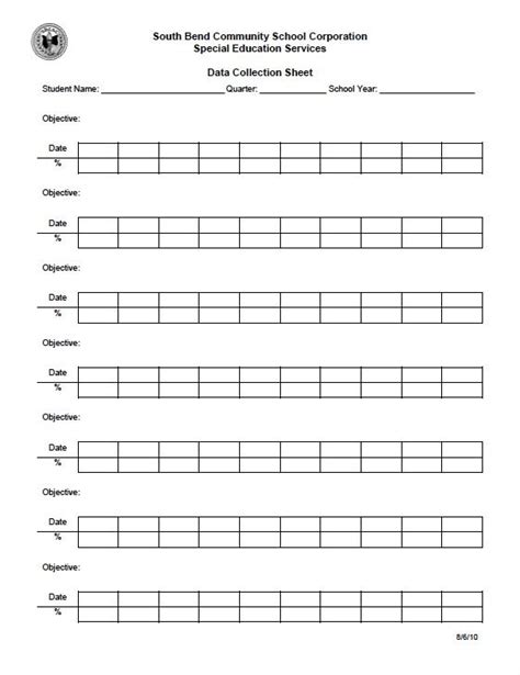 Iep Forms Iep Data Collection Sheets Iep Data Tracking