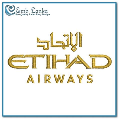 Etihad Airways Logo Embroidery Design Emblanka