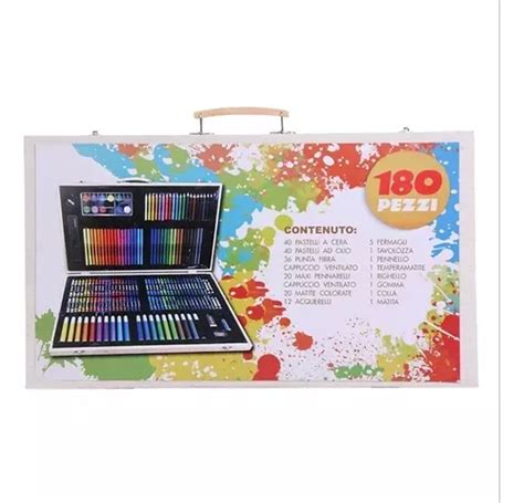 Juego De Acuarelas Colores Pinceles Caja Portatil 180 Set Meses Sin