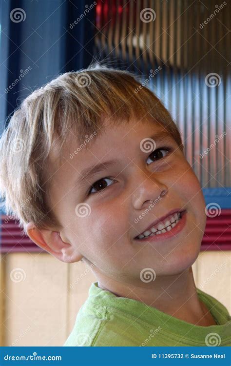 Smiling Adorable 6 Year Old Boy Stock Photo Image Of Exuberant Smile