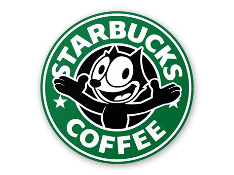 Download free starbucks vector logo in eps, svg, png and jpg file formats. Starbucks logo with Felix the Cat | Felix the cats, Cat ...