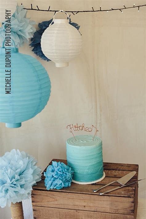Teal Ombre Wedding Cake Decorated Cake By Cakesdecor