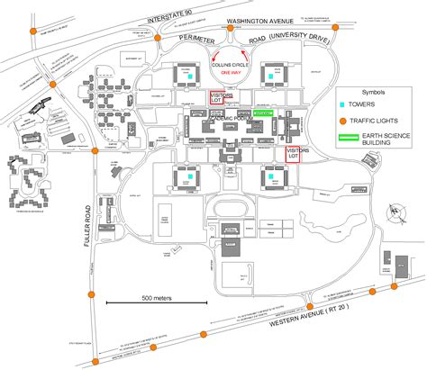 High Resolution Uptown Campus Map University At Albany