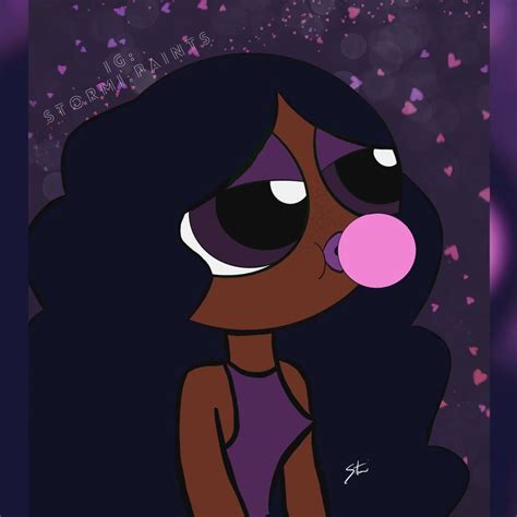 Black Powerpuff Girl In 2020 Girls Cartoon Art Black Girl Cartoon