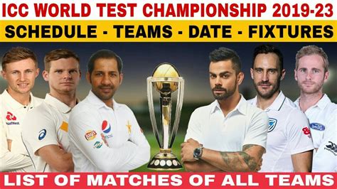 Icc World Test Championship 2019 2023 Schedule Teams Date Venue