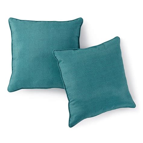 Mainstays Textured Teal 18 In Throw Pillow Set Of 2
