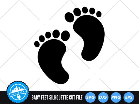 Baby Feet Svg Baby Feet Silhouette Cut File By Ld Digital Thehungryjpeg