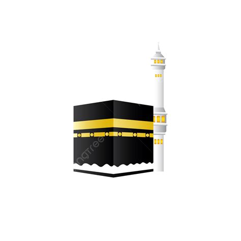 Golden Makkah Kaaba Free Vector Illustration Makkah Kaaba Islamic