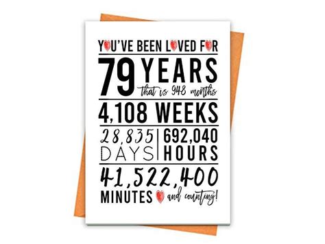 79th Birthday Card Printable Birthday Card 79th Birthday Etsy Uk